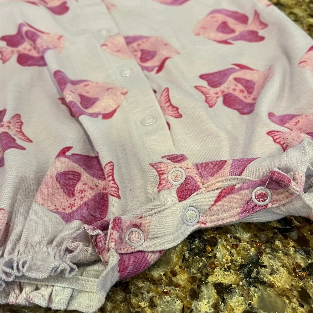 Set of 2 Carter’s Girls Fish Rompers, Size 18 Months